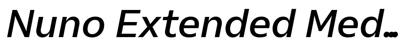 Nuno Extended Medium Italic